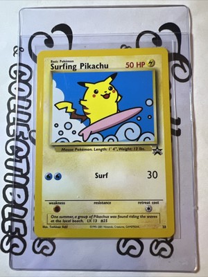 Pokemon Card - Surfing Pikachu - WoTC Black Star Promo #28