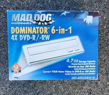 Mad Dog Multimedia "Dominator" 6-in-1 4X DVD-R /-RW REWRITE ANY RW MEDIA Beige