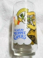 1981 McDonalds The Great Muppet Caper Kermit/Fozzie Bear and Gonzo Glass