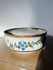 Vintage Tonala Mexican Pottery Butterfly Jorge Wilmot Large Bowl Dish Signed