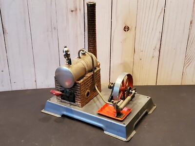 Vintage Wilesco Model D-10 Live Steam Engine Stationary Metal Tin