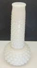Vintage White Milk Glass 'Barber Bottle' Hobnail Bud Vase