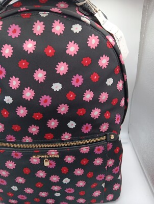 Michael Kors Black and Red Floral Backpack Michael Kors | Bags | Michael Kors Black Backpack With Red  main image 4