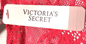 Victoria's Secret NWT Dream Angels Large Brazilian Cheeky Panty Hot Pink Lace