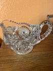 Vintage American Brilliant ABP Cut Glass Sugar Bowl and Creamer Set Beautiful  — photo 3