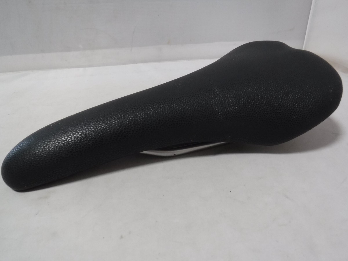 Vtg Selle Bassano Vuelta Bike Saddle Black Leather Made in Italy