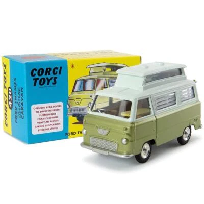 CORGI TOYS Corgi Model Club 420 Ford Thames "Airborne" Caravan Boxed Diecast Camper inc CoA