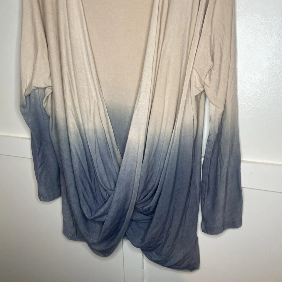 Túnica bandolera envolvente sintética manga larga melocotón Ya Los Angeles para mujer talla S Foto 2 de 4