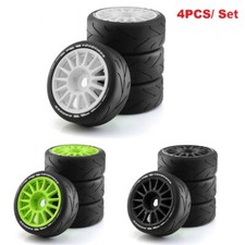 Juego de 4 llantas de goma y neumáticos de rally para buggy todoterreno KM 1/8 WRC Citroen C3