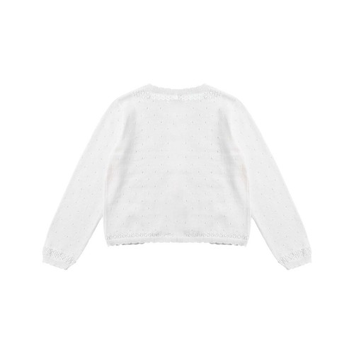 Girls Knit Bolero Shrug Lace Flower Open Front Cardigan Sweater Casual Outwear - Picture 6 of 18