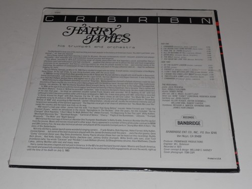 HARRY JAMES Ciribiribin Sealed New BT-6252 Bainbridge Records Trumpet & Orch - Picture 2 of 2