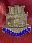 WW1 Gibraltar Hallmarked Chester 1916 Silver Enamel Sweetheart Brooch w/fixing