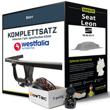 Für SEAT Leon III 5F,5F1 Anhängerkupplung starr +eSatz 7pol 06.2015-08.2020 AHK