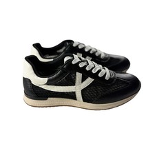 DV Dolce Vita Joque Womens 10 Black White Mesh Fashion Sneakers Low Top Shoes
