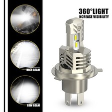 1x AUXITO H4 6000K LED Hi/Lo Beam Front Light Bulb Bright motorcycle Headlight