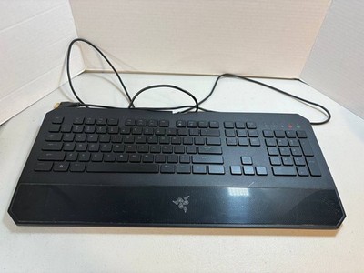 Razer Wired Gaming Keyboard Green Backlit USB Full Size Tested Working