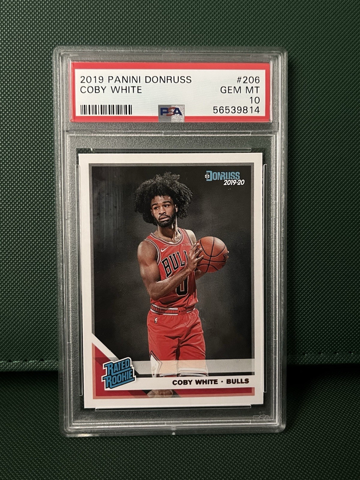 2019-20 Panini Donruss - Rated Rookie Coby White #206 (RC) PSA 10