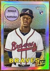RONALD ACUNA JR 2018 TOPPS HERITAGE CHROME ROOKIE RC REFRACTOR SP /569 READ DESC