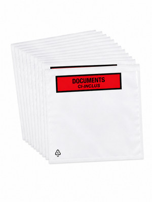 Dokumente beiliegende Brieftaschen A6/A5 Packliste Beutel selbstklebend x 200