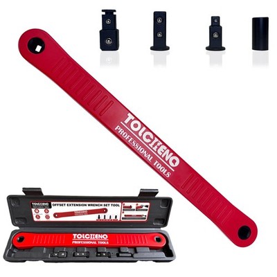 TOLCHENO Offset Extension Wrench Set, Pro Zero Offset Extension Wrench Extend...