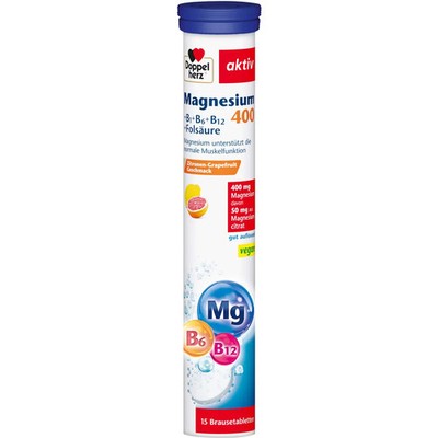 DOPPELHERZ Magnesium 400+B1+B6+B12+Folsäure BTA 15 St PZN 01886276