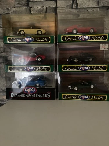 Corgi Boxed Diecast Vehicles Job Lot vintage sports cars x6