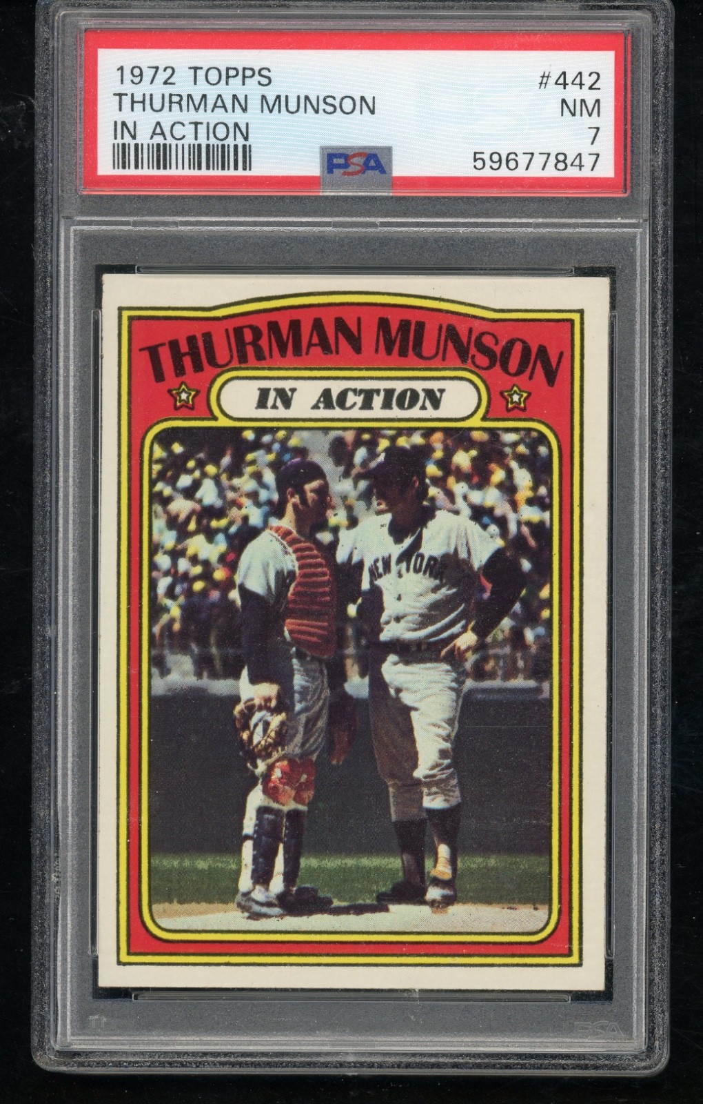 1972 Topps Thurman Munson In Action #442 PSA 7 | New York Yankees