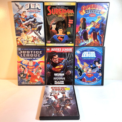 7 DC COMICS ANIMATED MOVIES (DVD) Animation Adventure Superhero Sci-Fi