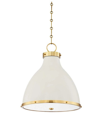 Hudson Valley MDS361-AGB/OW Painted No. 3 2 Light 16'' Wide Pendant OPEN BOX