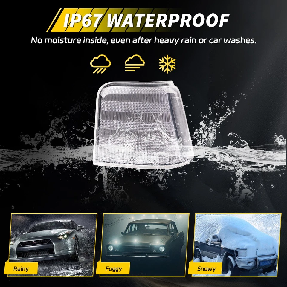 2X Clear Lens Side Marker Lights For 1987-1988 Cutlass Supreme Calais 442 GT-350 - Image 4 of 4