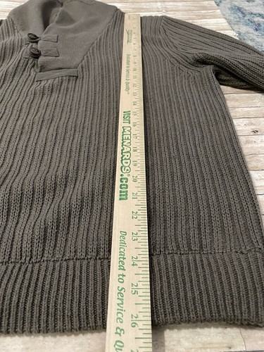 Duluth Trading Herren Strickpullover grün Größe Large Schalkragen gerippt - Bild 5 von 5
