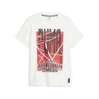 PUMA Blueprint Basketball Crew Neck Short Sleeve T-Shirt Mens White Casual Tops