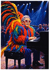 ELTON JOHN * Fun Novelty * MUSIC ARTIST * Art Card * ATC ACEO