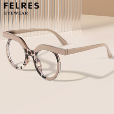 Fashion Round 144mm Frame Reading Glasses Women Anti Blue Light Premium Glasses