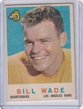 1959 Topps Football # 110 Bill Wade - Los Angeles Rams
