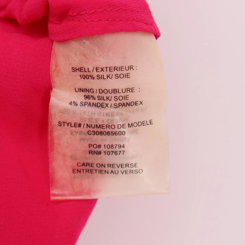 Алиса + Оливия шелк розовый без рукавов блузка женский размер маленький пеплум шифона - Изображение 4 из 4