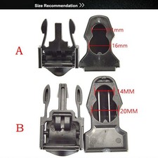 2x Diving Fin-Strap Buckles Black Buckle Dive Fin Flippers Plastic Quick