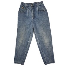 Vtg Lee Jeans 80's Size 14 High Waist Tapered Mom Style Retro Acid Wash USA Made