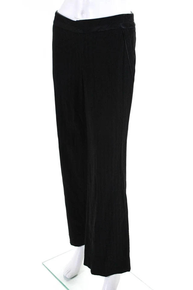 Rachel Roy Womens Woven Striped Mid Rise Straight Leg Dress Pants Black Size 0 - Image 2 of 4