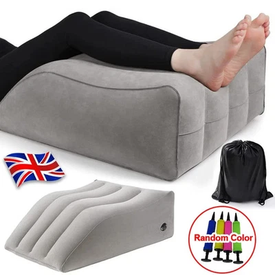 Inflatable Elevation Wedge Foot Leg Rest Raiser Support Pillow Cushion With Pump