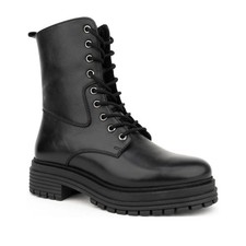 Grüner Schuhe Munich Damen Schwarze Lederstiefeletten Freizeit GRU3930-25241