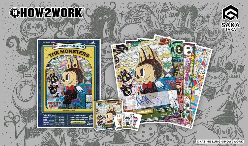 How2Work Labubu Display 10 boosters Chrome The Monsters Series 3 boîte de figurines de collection - 3