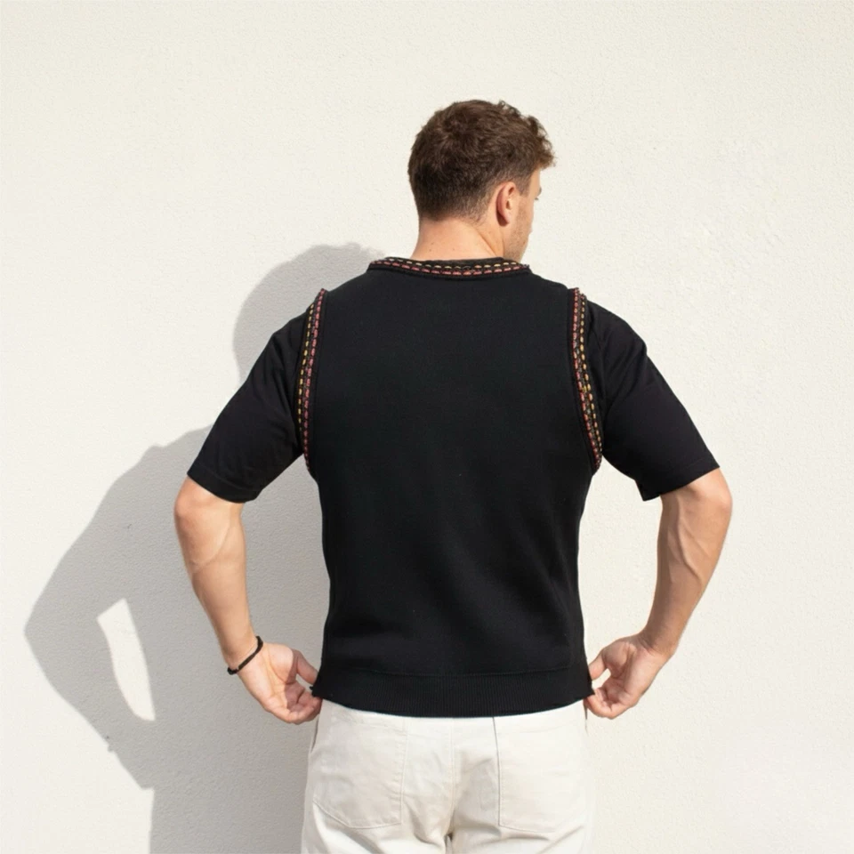 Vintage Coogi Multicolour Vest (S) - Image 4 of 4