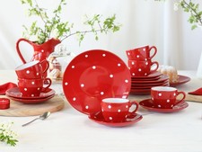 CreaTable Polka Dots Bunt Kaffeeservice 18-tlg Steinzeug