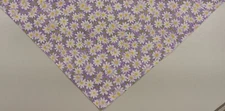 Dog Bandana/Scarf, Tie On, Violet, White, Daisies,  xS, S, M, L