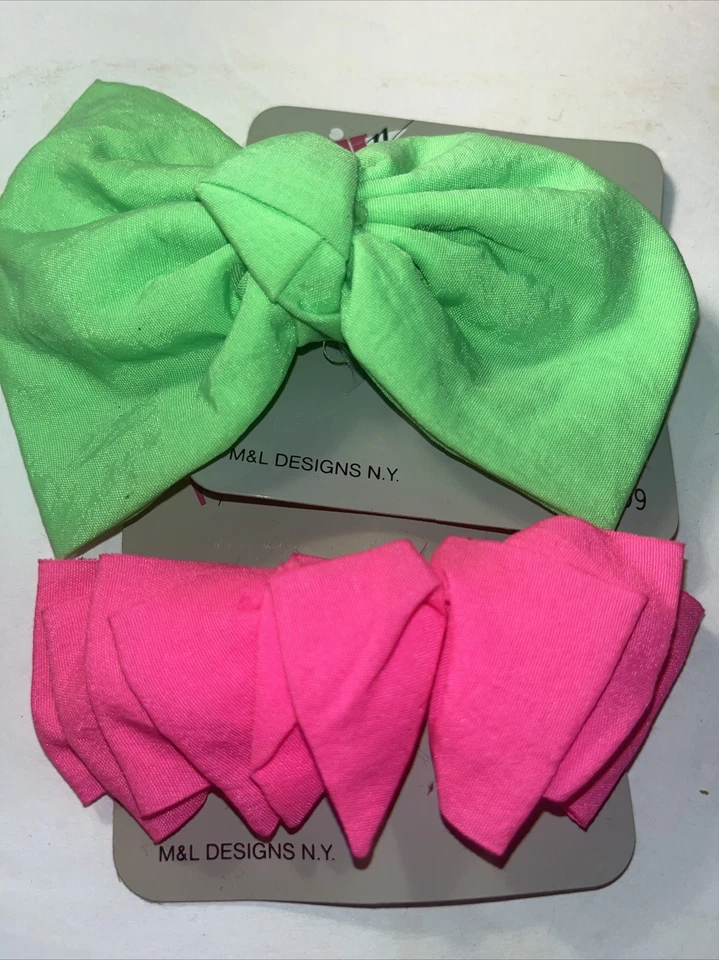 Scrunchie Rosa Caliente Neón Elástico Cabello Corbata Accesorio Cola de Caballo Corbata Clip Lote 6 Foto 3 de 4