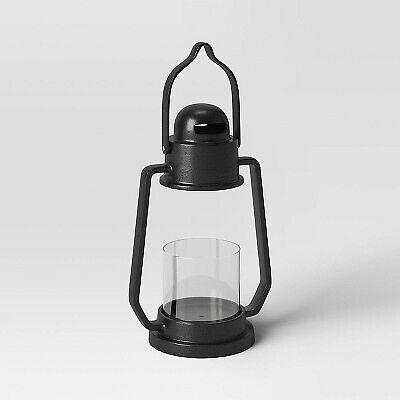 12" Aluminum Outdoor Lantern Candle Holder Black - Smith & Hawken