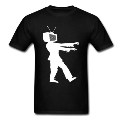 Tv Brainwash Protest Zombie Television Revolution Anarchism Tee t shirt