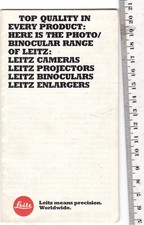 original advertising booklet for Leitz production. Leica 1981