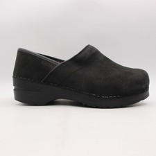 Sanita Danish Clogs Nubuck Leather Women's EU 38 Wide Slip On Comfort Shoes